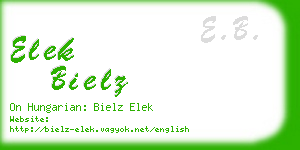 elek bielz business card